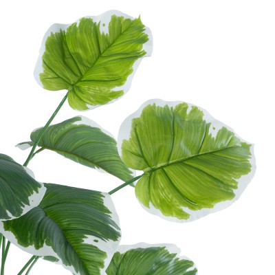 GloboStar® Artificial Garden WHITE HOSTA 20920 Διακοσμητικό Φυτό Λευκή Χόστα Υ80cm Διακόσμηση - Φως - Χαλιά