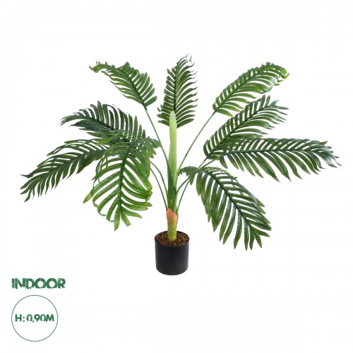 GloboStar® Artificial Garden ARECA PALM 20926 Διακοσμητικό Φυτό Αρέκα Υ90cm Διακόσμηση - Φως - Χαλιά