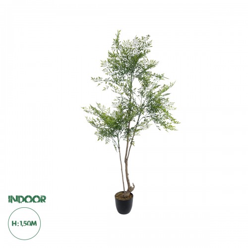 GloboStar® Artificial Garden GREEN NANDINA PLANT 20965 Διακοσμητικό Φυτό Πράσινη Ναντίνα Φ66 x Υ150cm Διακόσμηση - Φως - Χαλιά