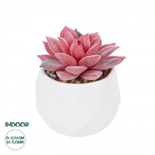 GloboStar® Artificial Garden SUCCULENT SEDEVERIA POTTED PLANT 20989 Διακοσμητικό Φυτό Σεδεβέρια Φ6,5 x Υ8cm Διακόσμηση - Φως - Χαλιά