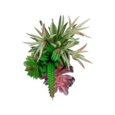 GloboStar® Artificial Garden SUCCULENT VARIUS PLANT POTTED 21039 Διακοσμητικό Φυτό Μίξ Μ17 x Υ20cm Διακόσμηση - Φως - Χαλιά