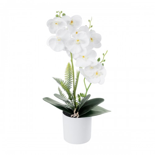 GloboStar® Artificial Garden WHITE ORCHID 21076 Διακοσμητικό Φυτό Λευκή Ορχιδέα Υ45cm Διακόσμηση - Φως - Χαλιά GloboStar® Artificial Garden WHITE ORCHID 21076 Διακοσμητικό Φυτό Λευκή Ορχιδέα Υ45cm Διακόσμηση - Φως - Χαλιά