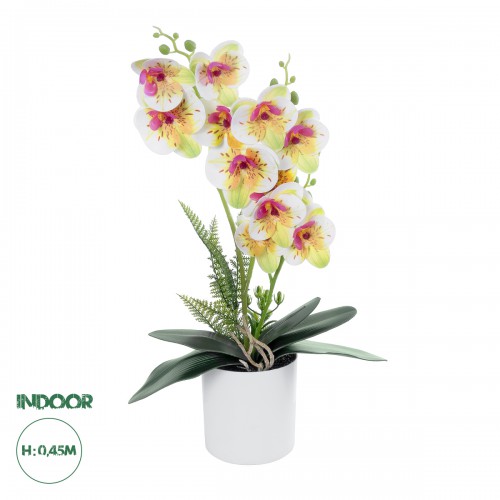 GloboStar® Artificial Garden WHITE - FUCHSIA ORCHID 21078 Διακοσμητικό Φυτό Λευκή - Φούξια Ορχιδέα Υ45cm Διακόσμηση - Φως - Χαλιά GloboStar® Artificial Garden WHITE - FUCHSIA ORCHID 21078 Διακοσμητικό Φυτό Λευκή - Φούξια Ορχιδέα Υ45cm Διακόσμηση - Φως - Χαλιά