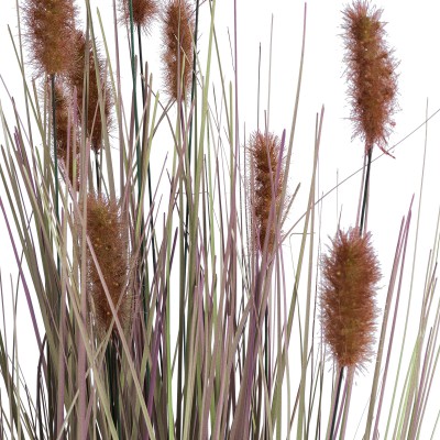 GloboStar® Artificial Garden BROWN LAGURUS 21099 Διακοσμητικό Φυτό Καφέ Λαγοουρά Υ70cm Διακόσμηση - Φως - Χαλιά