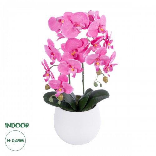 GloboStar® Artificial Garden PINK ORCHID 21116 Διακοσμητικό Φυτό Ροζ Ορχιδέα Υ45cm Διακόσμηση - Φως - Χαλιά GloboStar® Artificial Garden PINK ORCHID 21116 Διακοσμητικό Φυτό Ροζ Ορχιδέα Υ45cm Διακόσμηση - Φως - Χαλιά