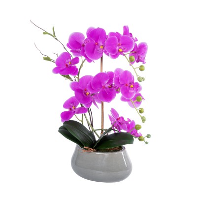 GloboStar® Artificial Garden HOT PINK ORCHID 21119 Διακοσμητικό Φυτό Έντονο Ροζ Ορχιδέα Υ43cm GloboStar® Artificial Garden HOT PINK ORCHID 21119 Διακοσμητικό Φυτό Έντονο Ροζ Ορχιδέα Υ43cm