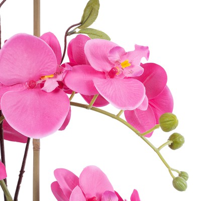 GloboStar® Artificial Garden PINK ORCHID 21121 Διακοσμητικό Φυτό Έντονο Ροζ Ορχιδέα Υ43cm GloboStar® Artificial Garden PINK ORCHID 21121 Διακοσμητικό Φυτό Έντονο Ροζ Ορχιδέα Υ43cm