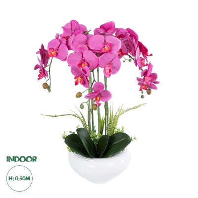 GloboStar® Artificial Garden DARK PINK ORCHID 21123 Διακοσμητικό Φυτό Φούξια Ορχιδέα Υ50cm GloboStar® Artificial Garden DARK PINK ORCHID 21123 Διακοσμητικό Φυτό Φούξια Ορχιδέα Υ50cm