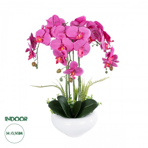 GloboStar® Artificial Garden DARK PINK ORCHID 21123 Διακοσμητικό Φυτό Φούξια Ορχιδέα Υ50cm GloboStar® Artificial Garden DARK PINK ORCHID 21123 Διακοσμητικό Φυτό Φούξια Ορχιδέα Υ50cm