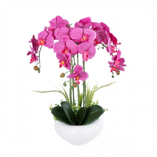 GloboStar® Artificial Garden DARK PINK ORCHID 21123 Διακοσμητικό Φυτό Φούξια Ορχιδέα Υ50cm GloboStar® Artificial Garden DARK PINK ORCHID 21123 Διακοσμητικό Φυτό Φούξια Ορχιδέα Υ50cm