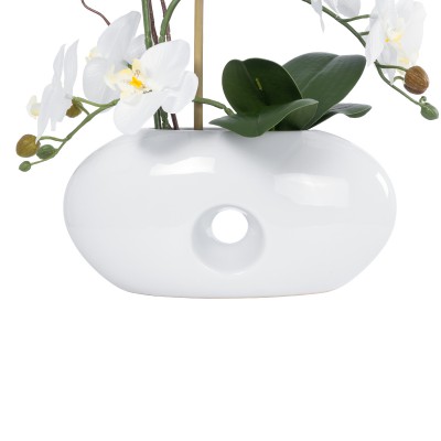 GloboStar® Artificial Garden WHITE ORCHID 21125 Διακοσμητικό Φυτό Λευκή Ορχιδέα Υ42cm Διακόσμηση - Φως - Χαλιά GloboStar® Artificial Garden WHITE ORCHID 21125 Διακοσμητικό Φυτό Λευκή Ορχιδέα Υ42cm Διακόσμηση - Φως - Χαλιά