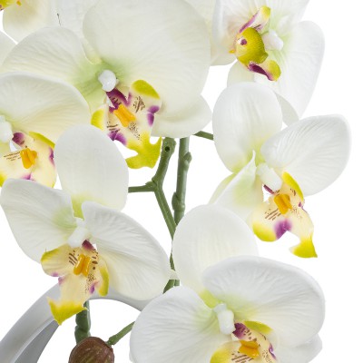 GloboStar® Artificial Garden WHITE ORCHID 21128 Διακοσμητικό Φυτό Λευκή Ορχιδέα Υ39cm Διακόσμηση - Φως - Χαλιά GloboStar® Artificial Garden WHITE ORCHID 21128 Διακοσμητικό Φυτό Λευκή Ορχιδέα Υ39cm Διακόσμηση - Φως - Χαλιά