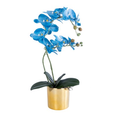 GloboStar® Artificial Garden BLUE ORCHID 21130 Διακοσμητικό Φυτό Μπλε Ορχιδέα Υ43cm GloboStar® Artificial Garden BLUE ORCHID 21130 Διακοσμητικό Φυτό Μπλε Ορχιδέα Υ43cm