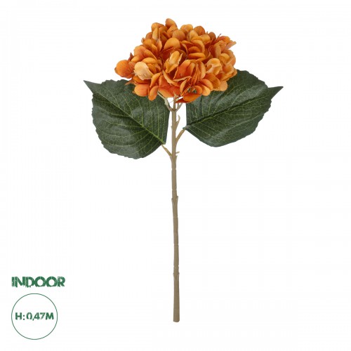 GloboStar® Artificial Garden ORANGE HYDRANGEA BRANCH 21179 Τεχνητό Διακοσμητικό Κλαδί Ορτανσίας Πορτοκαλί Y47cm Διακόσμηση - Φως - Χαλιά GloboStar® Artificial Garden ORANGE HYDRANGEA BRANCH 21179 Τεχνητό Διακοσμητικό Κλαδί Ορτανσίας Πορτοκαλί Y47cm Διακόσμηση - Φως - Χαλιά