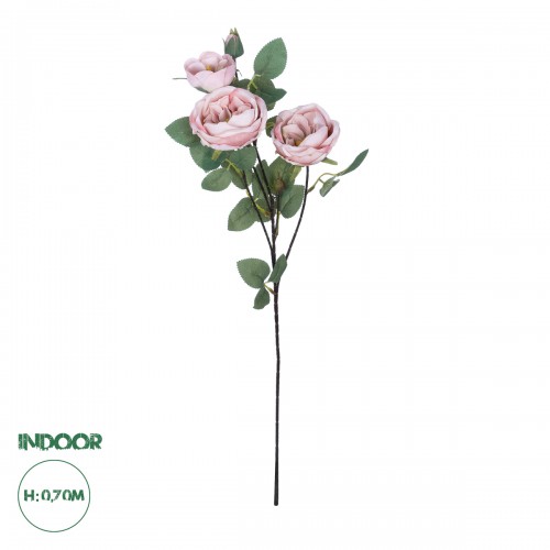 GloboStar® Artificial Garden PINK CLIMBING ROSE BRANCH 21184 Τεχνητό Διακοσμητικό Κλαδί Τριαντάφυλλο Ροζ Y70cm Διακόσμηση - Φως - Χαλιά