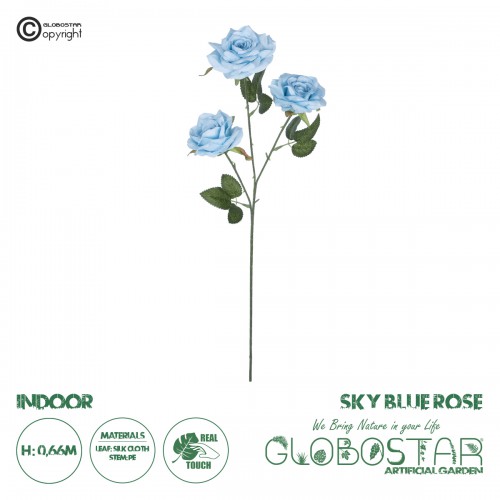 GloboStar® Artificial Garden SKY BLUE CLIMBING ROSE BRANCH 21191 Τεχνητό Διακοσμητικό Κλαδί Τριαντάφυλλο Ξεθωριασμένο Γαλάζιο Y66cm Διακόσμηση - Φως - Χαλιά GloboStar® Artificial Garden SKY BLUE CLIMBING ROSE BRANCH 21191 Τεχνητό Διακοσμητικό Κλαδί Τριαντάφυλλο Ξεθωριασμένο Γαλάζιο Y66cm Διακόσμηση - Φως - Χαλιά