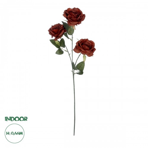 GloboStar® Artificial Garden RED CLIMBING ROSE BRANCH 21196 Τεχνητό Διακοσμητικό Κλαδί Τριαντάφυλλο Κόκκινο Y66cm Διακόσμηση - Φως - Χαλιά