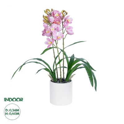 GloboStar® Artificial Garden PALE PINK CHERRY CYMBIDIUM 21403 Διακοσμητικό Φυτό Ροζ Κυμβίδιο Υ60cm GloboStar® Artificial Garden PALE PINK CHERRY CYMBIDIUM 21403 Διακοσμητικό Φυτό Ροζ Κυμβίδιο Υ60cm