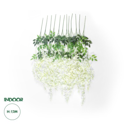 GloboStar® Artificial Garden WHITE WISTERIA FLOWER BRANCH 21513 Σετ 12 Τεχνητά Διακοσμητικά κλαδιά Βιστέριας Λευκό Φ45 x Υ120cm GloboStar® Artificial Garden WHITE WISTERIA FLOWER BRANCH 21513 Σετ 12 Τεχνητά Διακοσμητικά κλαδιά Βιστέριας Λευκό Φ45 x Υ120cm