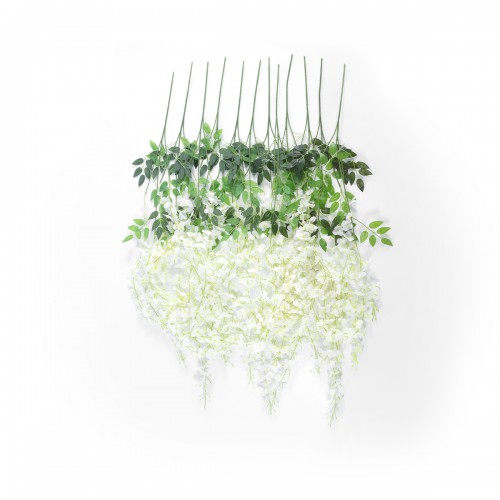 GloboStar® Artificial Garden WHITE WISTERIA FLOWER BRANCH 21513 Σετ 12 Τεχνητά Διακοσμητικά κλαδιά Βιστέριας Λευκό Φ45 x Υ120cm GloboStar® Artificial Garden WHITE WISTERIA FLOWER BRANCH 21513 Σετ 12 Τεχνητά Διακοσμητικά κλαδιά Βιστέριας Λευκό Φ45 x Υ120cm