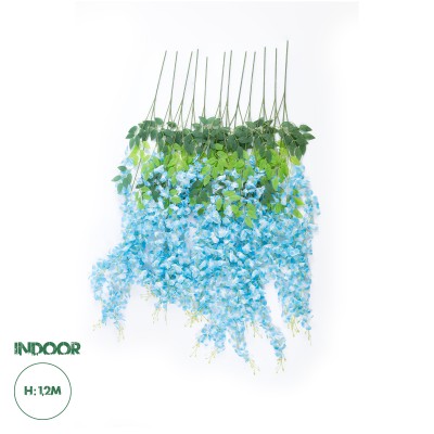 GloboStar® Artificial Garden BLUE WISTERIA FLOWER BRANCH 21515 Σετ 12 Τεχνητά Διακοσμητικά κλαδιά Βιστέριας Μπλέ Φ45 x Υ120cm GloboStar® Artificial Garden BLUE WISTERIA FLOWER BRANCH 21515 Σετ 12 Τεχνητά Διακοσμητικά κλαδιά Βιστέριας Μπλέ Φ45 x Υ120cm