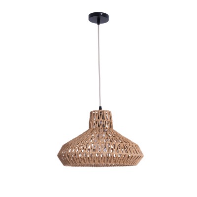 GloboStar® RAYNE 00910 Vintage Κρεμαστό Φωτιστικό Οροφής Μονόφωτο 1 x E27 Πλέγμα με Ανοιχτό Καφέ Σχοινί Φ38 x Y24cm Διακόσμηση - Φωτισμός - Χαλιά GloboStar® RAYNE 00910 Vintage Κρεμαστό Φωτιστικό Οροφής Μονόφωτο 1 x E27 Πλέγμα με Ανοιχτό Καφέ Σχοινί Φ38 x Y24cm Διακόσμηση - Φωτισμός - Χαλιά