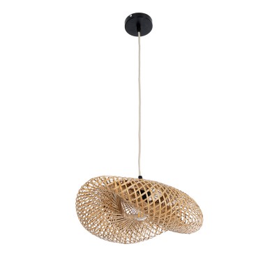 GloboStar® MEXICO 00718 Vintage Κρεμαστό Φωτιστικό Οροφής Μονόφωτο 1 x E27 Μπεζ Ξύλινο Bamboo Μ40 x Π30 x Y18cm Διακόσμηση - Φωτισμός - Χαλιά GloboStar® MEXICO 00718 Vintage Κρεμαστό Φωτιστικό Οροφής Μονόφωτο 1 x E27 Μπεζ Ξύλινο Bamboo Μ40 x Π30 x Y18cm Διακόσμηση - Φωτισμός - Χαλιά