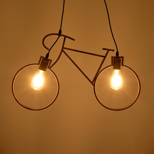 GloboStar® BIKE 00868 Vintage Κρεμαστό Φωτιστικό Οροφής Δίφωτο 2 x E27 Καφέ Σκουριά Μεταλλικό Μ67 x Π1.5 x Υ41cm Διακόσμηση - Φωτισμός - Χαλιά GloboStar® BIKE 00868 Vintage Κρεμαστό Φωτιστικό Οροφής Δίφωτο 2 x E27 Καφέ Σκουριά Μεταλλικό Μ67 x Π1.5 x Υ41cm Διακόσμηση - Φωτισμός - Χαλιά