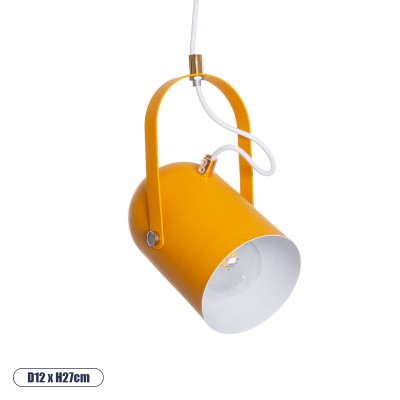 GLOBOSTAR® HAZEL 00926 Μοντέρνο Κρεμαστό Φωτιστικό Οροφής με Ντουί 1 x E27 AC 220-240V IP20 - Πορτοκαλί & Χρυσό - Μ12 x Π12 x Υ27cm GLOBOSTAR® HAZEL 00926 Μοντέρνο Κρεμαστό Φωτιστικό Οροφής με Ντουί 1 x E27 AC 220-240V IP20 - Πορτοκαλί & Χρυσό - Μ12 x Π12 x Υ27cm