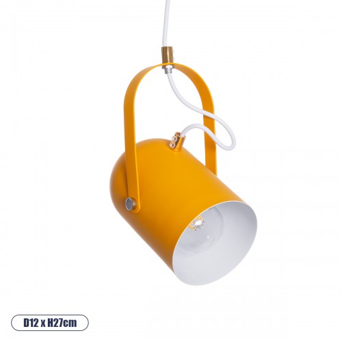 GLOBOSTAR® HAZEL 00926 Μοντέρνο Κρεμαστό Φωτιστικό Οροφής με Ντουί 1 x E27 AC 220-240V IP20 - Πορτοκαλί & Χρυσό - Μ12 x Π12 x Υ27cm GLOBOSTAR® HAZEL 00926 Μοντέρνο Κρεμαστό Φωτιστικό Οροφής με Ντουί 1 x E27 AC 220-240V IP20 - Πορτοκαλί & Χρυσό - Μ12 x Π12 x Υ27cm