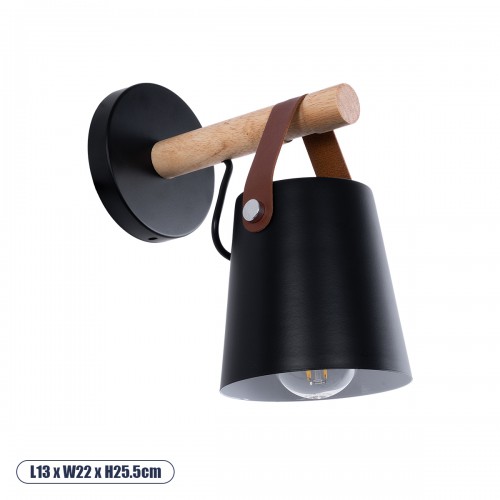 GLOBOSTAR® AMY 00947 Μοντέρνο Φωτιστικό Τοίχου - Απλίκα με Ντουί 1 x E27 AC 220-240V IP20 - Μαύρο & Μπεζ - Μ13 x Π22 x Υ25.5cm GLOBOSTAR® AMY 00947 Μοντέρνο Φωτιστικό Τοίχου - Απλίκα με Ντουί 1 x E27 AC 220-240V IP20 - Μαύρο & Μπεζ - Μ13 x Π22 x Υ25.5cm
