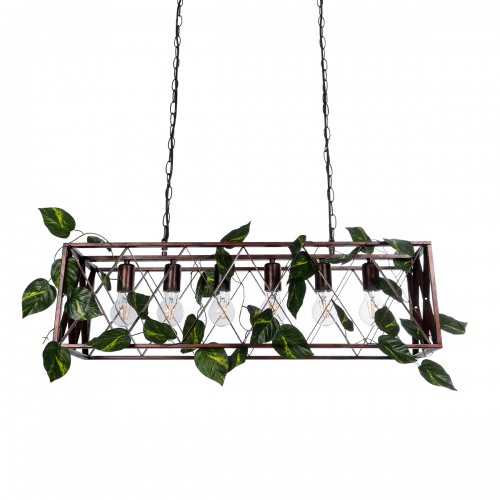 GloboStar® CLARITY 00963 Vintage Industrial Κρεμαστό Φωτιστικό Οροφής Πολύφωτο 6 x E27 Καφέ Σκουριά Μεταλλικό Πλέγμα Μ78 x Π25 x Υ22cm Διακόσμηση - Φωτισμός - Χαλιά GloboStar® CLARITY 00963 Vintage Industrial Κρεμαστό Φωτιστικό Οροφής Πολύφωτο 6 x E27 Καφέ Σκουριά Μεταλλικό Πλέγμα Μ78 x Π25 x Υ22cm Διακόσμηση - Φωτισμός - Χαλιά