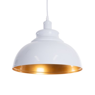 GLOBOSTAR® ANDY 00999 Μοντέρνο Κρεμαστό Φωτιστικό Οροφής με Ντουί 1 x E27 AC 220-240V IP20 - Λευκό & Χρυσό - Μ35 x Π35 x Υ28cm GLOBOSTAR® ANDY 00999 Μοντέρνο Κρεμαστό Φωτιστικό Οροφής με Ντουί 1 x E27 AC 220-240V IP20 - Λευκό & Χρυσό - Μ35 x Π35 x Υ28cm