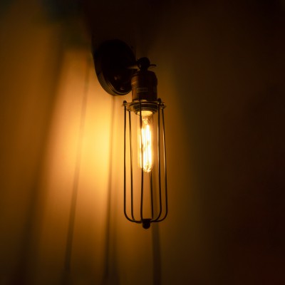 GloboStar® ANCUS 01055 Vintage Industrial Φωτιστικό Τοίχου Απλίκα Μονόφωτο Μαύρο Μεταλλικό Πλέγμα Φ10 x Μ13 x Π10 x Υ36cm Διακόσμηση - Φωτισμός - Χαλιά GloboStar® ANCUS 01055 Vintage Industrial Φωτιστικό Τοίχου Απλίκα Μονόφωτο Μαύρο Μεταλλικό Πλέγμα Φ10 x Μ13 x Π10 x Υ36cm Διακόσμηση - Φωτισμός - Χαλιά
