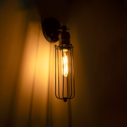 GloboStar® ANCUS 01055 Vintage Industrial Φωτιστικό Τοίχου Απλίκα Μονόφωτο Μαύρο Μεταλλικό Πλέγμα Φ10 x Μ13 x Π10 x Υ36cm Διακόσμηση - Φωτισμός - Χαλιά GloboStar® ANCUS 01055 Vintage Industrial Φωτιστικό Τοίχου Απλίκα Μονόφωτο Μαύρο Μεταλλικό Πλέγμα Φ10 x Μ13 x Π10 x Υ36cm Διακόσμηση - Φωτισμός - Χαλιά