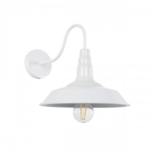 GloboStar® SORD 01066 Vintage Industrial Φωτιστικό Τοίχου Απλίκα Μονόφωτο Λευκό Μεταλλικό Καμπάνα Φ26 x Μ37 x Π26 x Υ32cm Διακόσμηση - Φωτισμός - Χαλιά GloboStar® SORD 01066 Vintage Industrial Φωτιστικό Τοίχου Απλίκα Μονόφωτο Λευκό Μεταλλικό Καμπάνα Φ26 x Μ37 x Π26 x Υ32cm Διακόσμηση - Φωτισμός - Χαλιά