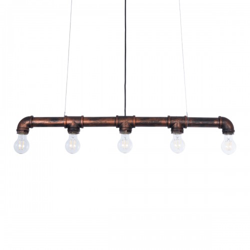 GloboStar® CANAL 01070 Vintage Industrial Κρεμαστό Φωτιστικό Οροφής Πολύφωτο 5 x E27 Καφέ Σκουριά Μεταλλικό Ράγα Μ88 x Π4.5 x Y7cm Διακόσμηση - Φωτισμός - Χαλιά GloboStar® CANAL 01070 Vintage Industrial Κρεμαστό Φωτιστικό Οροφής Πολύφωτο 5 x E27 Καφέ Σκουριά Μεταλλικό Ράγα Μ88 x Π4.5 x Y7cm Διακόσμηση - Φωτισμός - Χαλιά