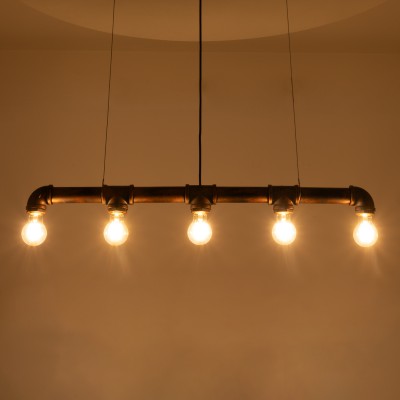 GloboStar® CANAL 01070 Vintage Industrial Κρεμαστό Φωτιστικό Οροφής Πολύφωτο 5 x E27 Καφέ Σκουριά Μεταλλικό Ράγα Μ88 x Π4.5 x Y7cm Διακόσμηση - Φωτισμός - Χαλιά GloboStar® CANAL 01070 Vintage Industrial Κρεμαστό Φωτιστικό Οροφής Πολύφωτο 5 x E27 Καφέ Σκουριά Μεταλλικό Ράγα Μ88 x Π4.5 x Y7cm Διακόσμηση - Φωτισμός - Χαλιά