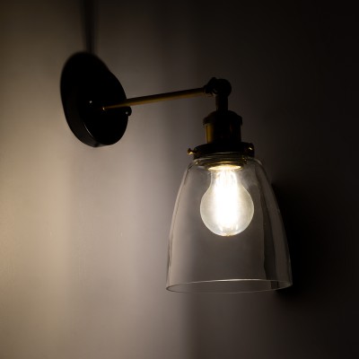 GloboStar® LYDIA 01071 Vintage Φωτιστικό Τοίχου Απλίκα Μονόφωτο Χρυσό Μεταλλικό με Γυάλινη Καμπάνα Φ14 x Μ25.5 x Π14.5 x Υ29.5cm Διακόσμηση - Φωτισμός - Χαλιά GloboStar® LYDIA 01071 Vintage Φωτιστικό Τοίχου Απλίκα Μονόφωτο Χρυσό Μεταλλικό με Γυάλινη Καμπάνα Φ14 x Μ25.5 x Π14.5 x Υ29.5cm Διακόσμηση - Φωτισμός - Χαλιά