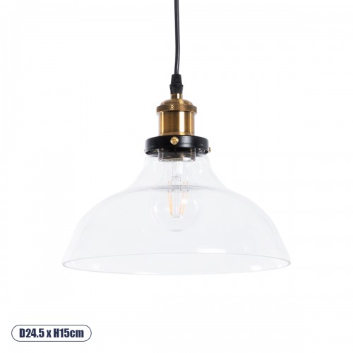 GloboStar® BINGLEY 01075 Vintage Κρεμαστό Φωτιστικό Οροφής Μονόφωτο 1 x E27 Γυάλινο Καμπάνα Φ20 x Y15cm Διακόσμηση - Φωτισμός - Χαλιά GloboStar® BINGLEY 01075 Vintage Κρεμαστό Φωτιστικό Οροφής Μονόφωτο 1 x E27 Γυάλινο Καμπάνα Φ20 x Y15cm Διακόσμηση - Φωτισμός - Χαλιά