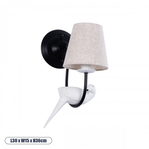 GLOBOSTAR® DOVE 01084 Vintage Φωτιστικό Τοίχου - Απλίκα με Ντουί 1 x E14 AC 220-240V IP20 - Μαύρο & Μπεζ - Μ30 x Π15 x Υ36cm GLOBOSTAR® DOVE 01084 Vintage Φωτιστικό Τοίχου - Απλίκα με Ντουί 1 x E14 AC 220-240V IP20 - Μαύρο & Μπεζ - Μ30 x Π15 x Υ36cm