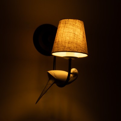 GLOBOSTAR® DOVE 01084 Vintage Φωτιστικό Τοίχου - Απλίκα με Ντουί 1 x E14 AC 220-240V IP20 - Μαύρο & Μπεζ - Μ30 x Π15 x Υ36cm GLOBOSTAR® DOVE 01084 Vintage Φωτιστικό Τοίχου - Απλίκα με Ντουί 1 x E14 AC 220-240V IP20 - Μαύρο & Μπεζ - Μ30 x Π15 x Υ36cm