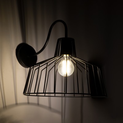 GLOBOSTAR® TRIUMPH 01117 Vintage Φωτιστικό Τοίχου - Απλίκα με Ντουί 1 x E27 AC 220-240V IP20 - Μαύρο - Μ30 x Π36 x Υ30cm GLOBOSTAR® TRIUMPH 01117 Vintage Φωτιστικό Τοίχου - Απλίκα με Ντουί 1 x E27 AC 220-240V IP20 - Μαύρο - Μ30 x Π36 x Υ30cm