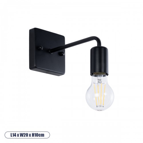 GloboStar® MISSAM 01119 Vintage Industrial Φωτιστικό Τοίχου Απλίκα Μονόφωτο Μαύρο Μεταλλικό Μ20 x Π10 x Υ17cm Διακόσμηση - Φωτισμός - Χαλιά GloboStar® MISSAM 01119 Vintage Industrial Φωτιστικό Τοίχου Απλίκα Μονόφωτο Μαύρο Μεταλλικό Μ20 x Π10 x Υ17cm Διακόσμηση - Φωτισμός - Χαλιά