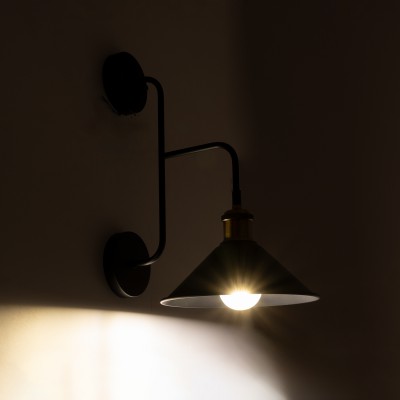 GloboStar® MAGEOR 01120 Vintage Industrial Φωτιστικό Τοίχου Απλίκα Μονόφωτο Μαύρο Μεταλλικό Καμπάνα Φ22 x Μ36.5 x Π32.5 x Υ40cm Διακόσμηση - Φωτισμός - Χαλιά GloboStar® MAGEOR 01120 Vintage Industrial Φωτιστικό Τοίχου Απλίκα Μονόφωτο Μαύρο Μεταλλικό Καμπάνα Φ22 x Μ36.5 x Π32.5 x Υ40cm Διακόσμηση - Φωτισμός - Χαλιά