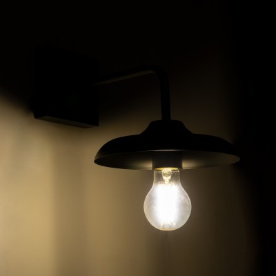 GLOBOSTAR® PHIA 01122 Vintage Φωτιστικό Τοίχου - Απλίκα με Ντουί 1 x E27 AC 220-240V IP20 - Μαύρο - Μ18.5 x Π29 x Υ18cm GLOBOSTAR® PHIA 01122 Vintage Φωτιστικό Τοίχου - Απλίκα με Ντουί 1 x E27 AC 220-240V IP20 - Μαύρο - Μ18.5 x Π29 x Υ18cm