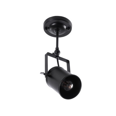 GLOBOSTAR® HOLLYWOOD 01153 Vintage Φωτιστικό Οροφής με Ντουί 1 x E27 AC 220-240V IP20 - Μαύρο - Μ8.5 x Π8.5 x Υ35cm