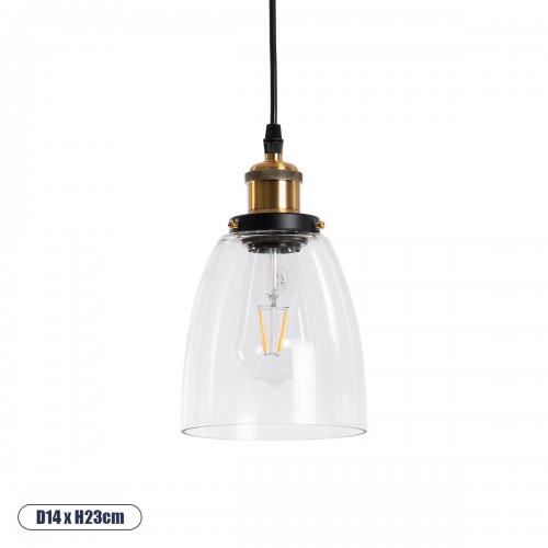 GLOBOSTAR® WICKHAM 01168 Vintage Κρεμαστό Φωτιστικό Οροφής με Ντουί 1 x E27 AC 220-240V IP20 - Πολύχρωμο - Μ14 x Π14 x Y23cm GLOBOSTAR® WICKHAM 01168 Vintage Κρεμαστό Φωτιστικό Οροφής με Ντουί 1 x E27 AC 220-240V IP20 - Πολύχρωμο - Μ14 x Π14 x Y23cm
