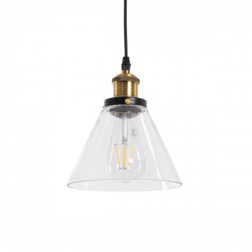 GloboStar® CONE 01169 Vintage Κρεμαστό Φωτιστικό Οροφής Μονόφωτο 1 x E27 Γυάλινο Καμπάνα Φ18 x Y20cm Διακόσμηση - Φωτισμός - Χαλιά GloboStar® CONE 01169 Vintage Κρεμαστό Φωτιστικό Οροφής Μονόφωτο 1 x E27 Γυάλινο Καμπάνα Φ18 x Y20cm Διακόσμηση - Φωτισμός - Χαλιά