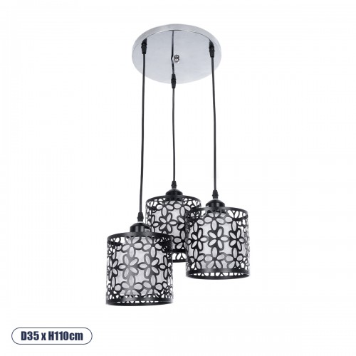 GloboStar® RAINELDA 01246 Μοντέρνο Κρεμαστό Φωτιστικό Οροφής Τρίφωτο 3 x E27 Μαύρο Μεταλλικό Πλέγμα με Λευκό Γυαλί Φ40 x Y19cm Διακόσμηση - Φωτισμός - Χαλιά GloboStar® RAINELDA 01246 Μοντέρνο Κρεμαστό Φωτιστικό Οροφής Τρίφωτο 3 x E27 Μαύρο Μεταλλικό Πλέγμα με Λευκό Γυαλί Φ40 x Y19cm Διακόσμηση - Φωτισμός - Χαλιά